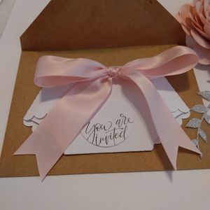 White Diaper Invitations 12ct